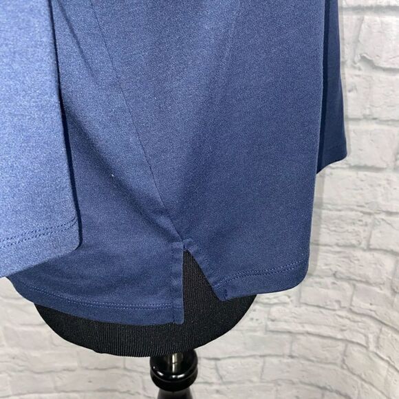 Peacock embroidered 3/4 sleeve blouse navy blue sz medium women - Picture 7 of 10